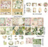 200 Pieces Vintage Scrapbook Supplies Pack, Vintage Nature Plant Flower Scrapbook Paper Art Journaling Kit for Bullet Journals Planners Collage De...