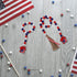 LUOZZY 3 Pcs Independence Day Wood Bead Garland with Tassel 4th of July Patriotic Bead Garland for 4th of July Presidential Election Party Decorat...