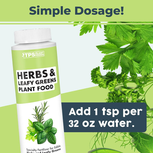 Herb Plant Food for All Edible Herbs, Leafy Greens and Veggies, Liquid Houseplant Fertilizer 8 oz (250mL)...