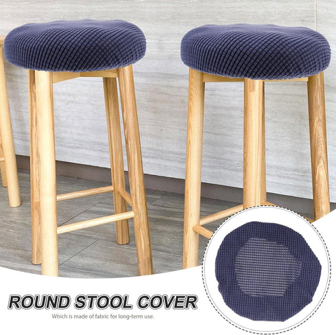 Veemoon Stool Covers Round Round Stool Cushion Cover, Soft Bar Stool Chair Covers with Elastic and Non Slip Bottom, 11 inches Width Soft& Protecti...