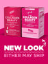 PINK Collagen Powder to Go | 20 Travel Packets | Unflavored Powder Type 1 & 3 | Gluten Free & Non-GMO Grass Fed Peptides...