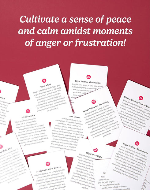 The School of Mindfulness- Mindfulness Coping Skills Series Deck, for Depression and Anxiety, Anger Management, and Cravings and Triggers (Anger M...