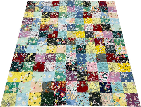 50PCS 10 x 10 inch Floral 100% Cotton Fat Quarters Fabric for Sewing and Quilting Bundles Precut Fabric Square for DIY Craft Patchwork...
