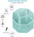 POPRUN Teal Desk Organizer, Desk Supplies and Accessories Organization,Spinning Pen/Pencil Organizer for Desk cute,Rotating Pen/Pencil Holder, for...
