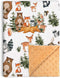 Woodland Baby Blankets for Unisex Boys Girls, Soft Nursery Minky Blankets with Double Layer Dotted Backing, Toddler Baby Crib Stroller Swaddle Sho...
