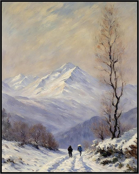 Posterizer 1 pcs-beautiful snowy scenary in winter -2-Landscape & Nature Art-GIft for Men Women Teens-Dining Room Decor- unframed wall art...