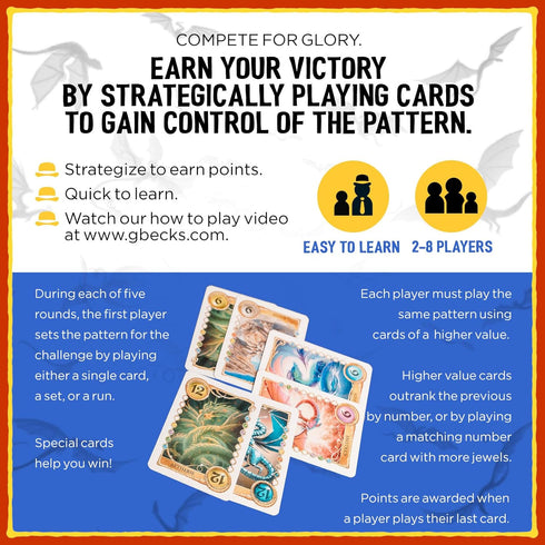 Grandpa Beck's Games Reign of Dragoness Card Game | A Strategic Hand Elimination Card Game | from The Creators of Cover Your Assets & Skull King |...