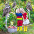 Owls to Keep Birds Away, 2Pcs Hanging Owl with Reflective Tape for Garden Patio, Cardboard Hanging Owl Bird Scare Reflective Hanging Decoration to...