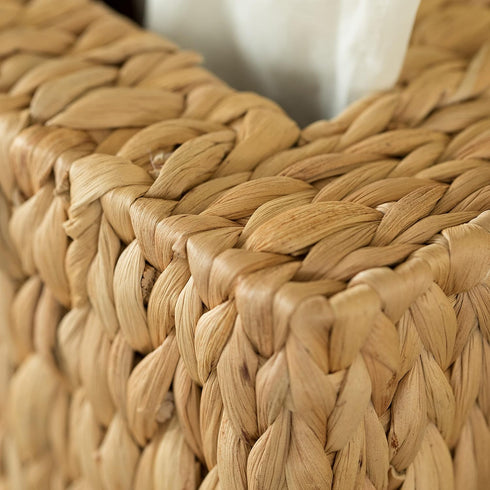 Water Hyacinth Wicker Rectangular Tissue Box Cover - Tall...