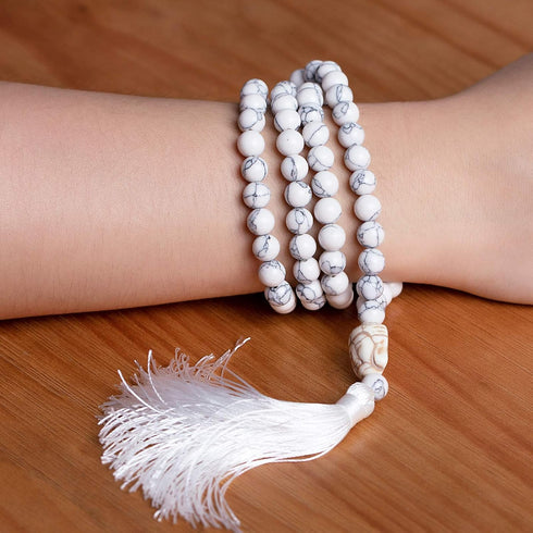 LIUANAN 108 Mala Beads 8mm Natural Bracelet Healing Gemstone Yoga Meditation Hand Knotted Mala Prayer Bead Necklace...