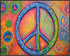 Posterizer 1 pcs- psychedelic funky hippie colorful peace sign 2-Fantasy & Fiction Art-Retro Art- Living Room Bedroom Decor- unframed wall art...