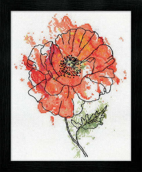 Design Works Crafts Peach Floral, 8 x 10 Counted Cross Stitch Kit, Multi-colour...