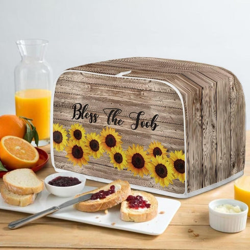 Sunflower 4 Slice Toaster Cover, Dustproof Bread Maker Oven Cover, Small Kitchen Appliance Protector, Anti-Fingerprints Kitchen Bread Machine Prot...