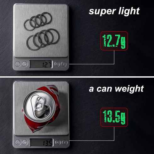 FEGVE Key Ring, Titanium Side Pushing Key Rings Keychain Rings Small Split Keyrings for Men (Grey-8pcs)...