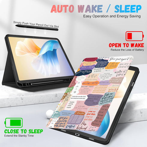 for Lenovo P12 Case, for Lenovo Xiaoxin Pad Pro 12.7" Case Girls Women Teens Design Folio Cover with Pencil Holder, Auto Week/Sleep Design for Len...