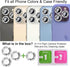 Nothers 3 Pack Bling Camera Lens Protector Compatible with iPhone 12/12 Pro /12 Mini/11/11 /11 Max, HD Tempered Glass Screen Protector, Glitter Pr...