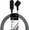 Cordinate Designer 3-Outlet Extension Cord, 2 Prong Power Strip, Extra Long 8 Ft Cable with Flat Plug, Braided Chevron Fabric Cord, Slide-to-Lock ...