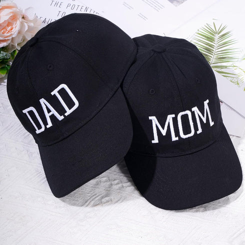 Mom and Dad Hats Adjustable Embroidered Baseball Cap for Couples Parents Fathers Black...