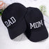 Mom and Dad Hats Adjustable Embroidered Baseball Cap for Couples Parents Fathers Black...
