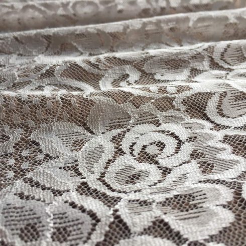 Olive Lace 6 inches Wide White Stretchy lace Ribbon Elastic Trim Fabric with Floral Pattern for Bridal Wedding Decorations , Sewing DIY Making and...