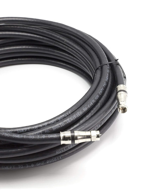 THE CIMPLE CO 3 Feet - RG-11 Coaxial Cable F Type Cable High Definition with RG11 Coax Compression Connectors - (Black)...