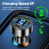 Fast Car Charger,4 Ports Cigarette Lighter USB Charger with LED Voltmeter,PD3.1/Super Port Car Charger Adapter Fast Charging,Compatible with iPhon...