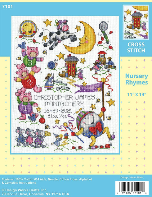 Design Works Crafts, Nursery Rhymes Counted Cross Stitch Kit...