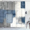 ArtSocket Shower Curtain Gray Contemporary Blue and Grey Abstract Painting White Interior Home Bathroom Decor Polyester Fabric Waterproof 72 x 72 ...