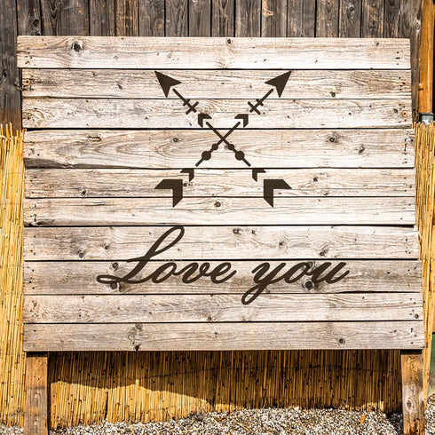 16 Arrows Stencil Feather Arrow Stencil Directional Arrow Sign 11.8×11.8inch Reusable DIY Arrows Template for Farmhouse Furniture Wood Sign Walls ...
