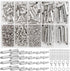 JOJOPLAY All Size Slider Clasp for Beading Slide Tube Cord Ends with Open Jump Rings Lobster Clasp Chain Extender Jewelry Finding Kit Bead Loom En...