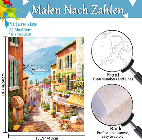 eimivrc Paint by Numbers Kit for Adults-Paint by Numbers Landscape,paint by number kits on canvas DIY Acrylic Adult Paint by Numbers Kits Perfect ...