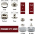 12 Sets Heavy Duty Leather Snap Fasteners Kit, 15mm Metal Snap Buttons Kit Press Studs Leather Rivets and Snaps for Clothing, Leather, Jeans, Jack...