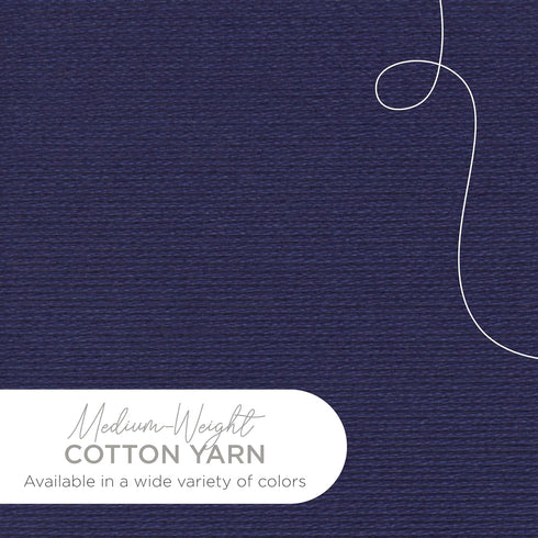 Lion Brand Yarn (1 Skein) 24/7 Cotton® Yarn, Navy, 558 Foot (Pack of 1)......