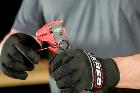 ARES 21009 – 2-in-1 Automatic Wire Stripper and Cutter – High Carbon Steel Blades Cut and Strip Electrical Cable Without Damaging Internal Line – ...