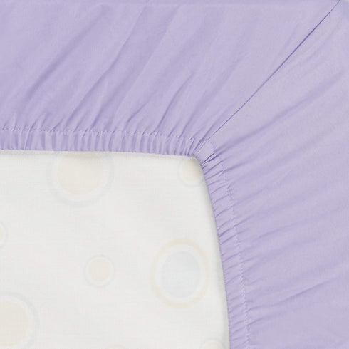 Everyday Kids Fitted Crib Sheet, 100% Soft Breathable Microfiber Baby Sheet, Fits Standard Size Crib Mattress 28in x 52in, Purple Nursery Sheet...