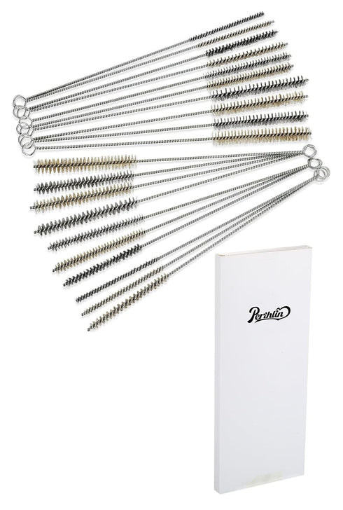 Wire Tube Brushes for Cleaning Pipe Tube Brass Brush Stainless Steel Round Wire Brush Brass Pipe Cleaning Brush Wire Pipe Cleaner Brush for Auto P...