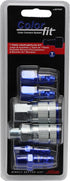 Milton ColorFit Coupler & Plug Kit (5 Piece), T-Style 1/4 NPT Blue, S-307TKIT...