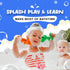 Dinosaur Bath Toys No Holes, Mold Free Baby Bath Toys for Toddlers 1-3, Dino Bath Toys for Tub,Beach,Pool, BPA-Free, Dishwasher-Safe, Infant Batht...