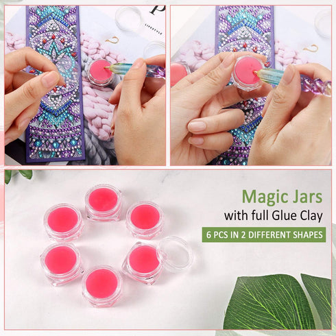 12 Piece Diamond Painting Tool, Include 6 Piece Mermaid Point Drill Pens Classic Point Drill Pen Spiral Diamond Painting Pen, 6 Piece Diamond Pain...