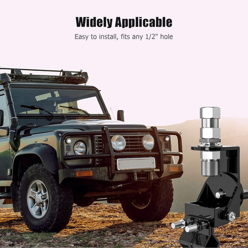Heavy Duty CB Antenna Stud Mount Adapter Copper Nickel Plated with SO-239 Connector for Mounting 3/8 x 24 Threads CB HAM Radio Antennas...