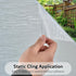 VELIMAX Frosted Window Privacy Film Non Adhesive Window Cling Removable Glass Covering Clear Water Opaque Window Film for Home Anti UV 17.7x78.7 i...