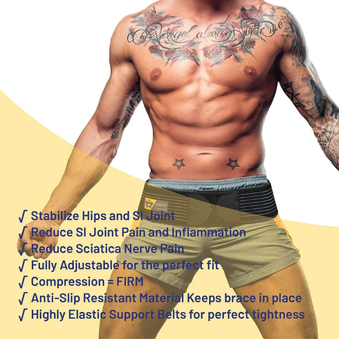 Everyday Medical SI Belt - Sacroiliac Joint Belt for Men and Women I Hip Support Brace - Support and Alleviate Si Joint, Pelvis, Sacral, Sacrum, H...