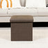 B FSOBEIIALEO Storage Ottoman Cube, Toy Chest Folding Footrest for Living Room Seat, 12.6"X12.6"X12.6" (Linen Brown)...