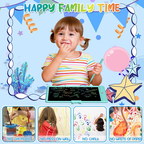 LCD Writing Tablet for Kids 10 Inch Colorful Toddler Doodle Board Drawing Tablet Reusable Electronic Drawing Pads Educational and Learning Toys fo...
