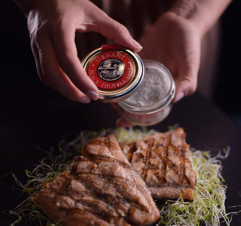 Urbani Truffles Black Truffle Salt 3.5 Oz - Truffle Seasoning Made with Guérande Sea Salt and Infused with Real Truffles, Gourmet Seasoning for Co...