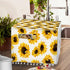 Microwave Oven Top Cover Dustproof Linen Machine Protector Decorative Kitchen Appliance Cover with Side Storage Pockets 11.8x35.4inches Blooming S...