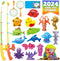 CozyBomB™ Magnetic Fishing Toys Game Set for Kids | Water Table Bathtub Kiddie Pool Party with Pole Rod Net, Plastic Floating Fish-Toddler Color O...