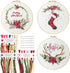 HaiMay 3 Sets Embroidery Starter Kit with Pattern and Instructions, Cross Stitch Kit Include 3 Embroidery Clothes with Christmas Pattern, 3 Bamboo...