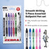 Zebra Pen Z Grip Smooth Multi- Coloured & Black Ballpoint Pens, Smooth & Comfortable Retractable Pens With Pocket Clip, Multipack Biro Pens - Medi...