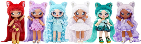 Na Na Na Surprise Sweetest Gems™ April Sparkles 7.5" Fashion Doll Diamond Birthstone Inspired with White Hair, Ruffle Satin Dress & Brush, Poseabl...